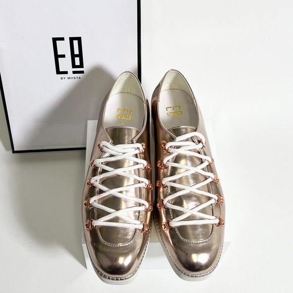 NIB E8 By Miista Zaida Rose Gold Sneakers - Picture 3 of 8